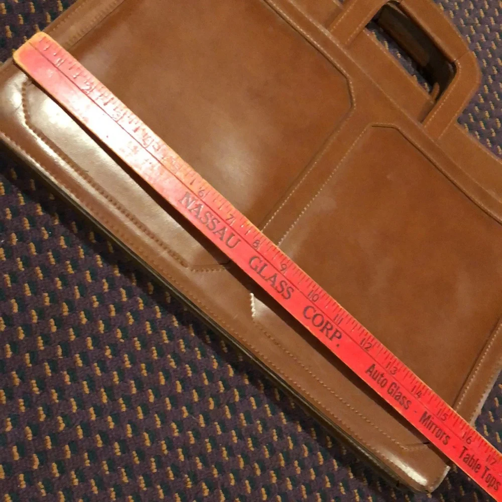 genuine brown leather briefcase
